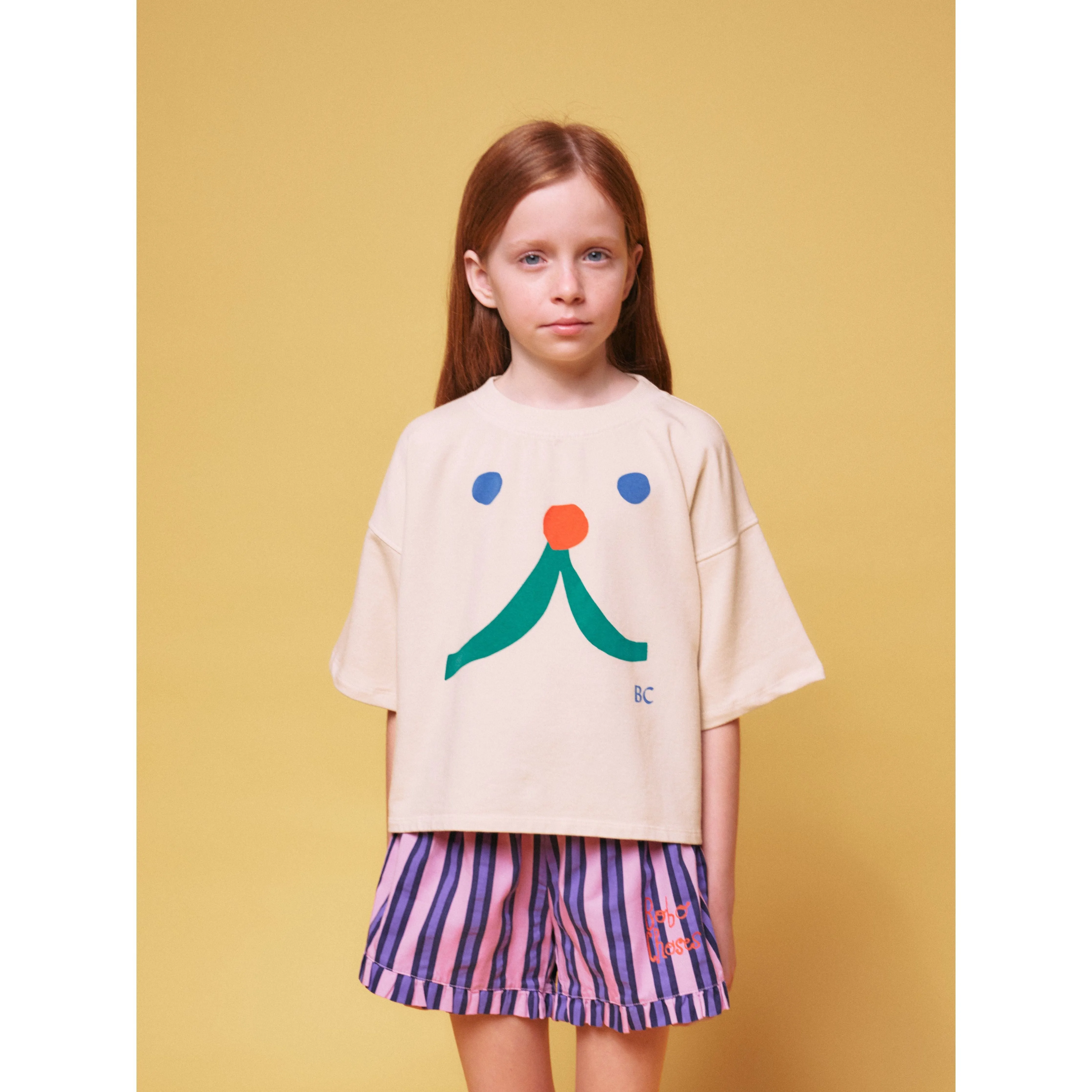 Funny Face Short Sleeve Sweatshirt