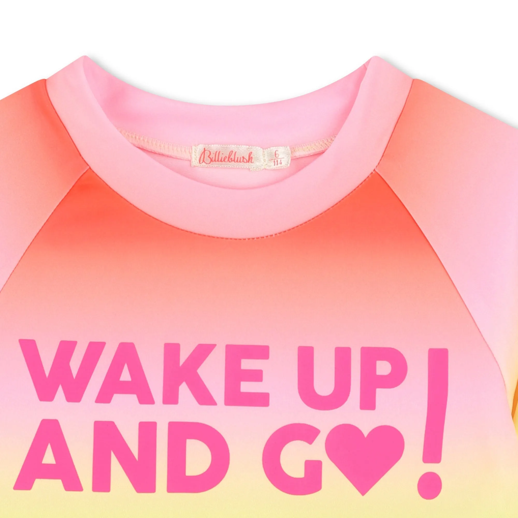Girls Orange Tie Dye Sport Top