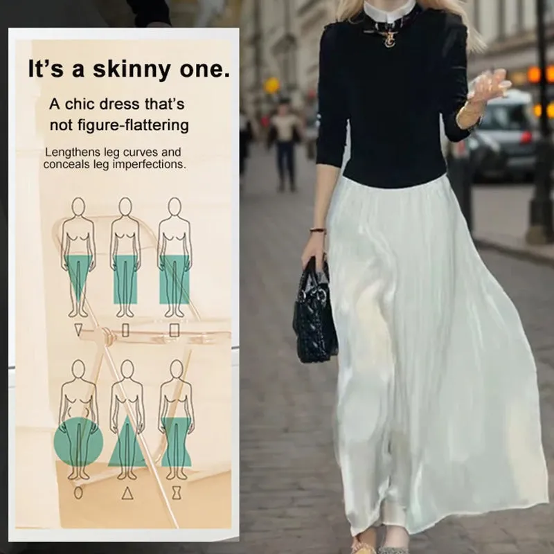 👗Glazed Ice Silk Floor-Length Wide-Leg Culottes-unitmotor™