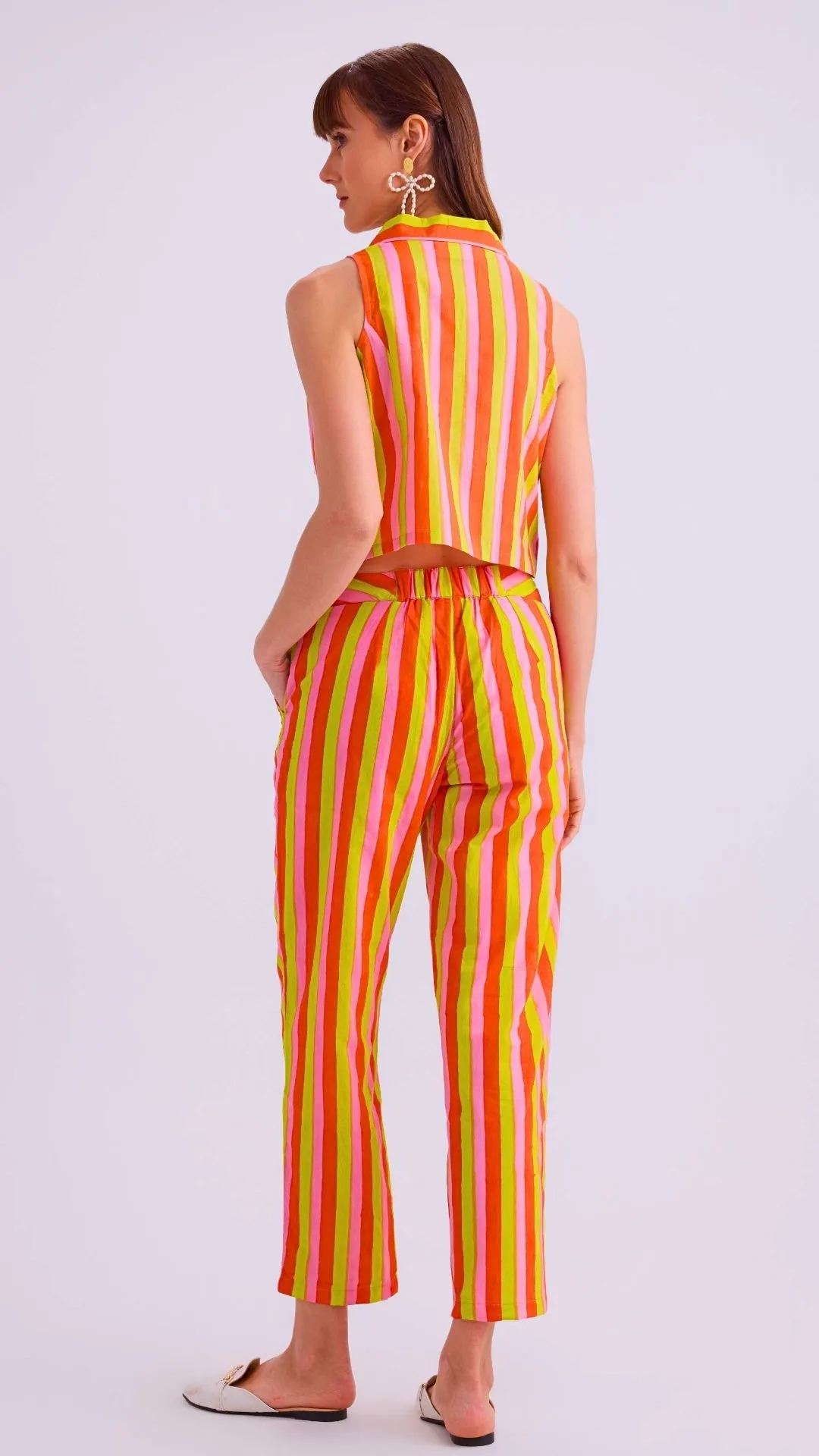 Greta Crop Top & Reese Pants, Sunset Sorbet