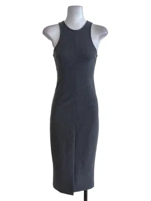 Grey Textured Sheath Dress
