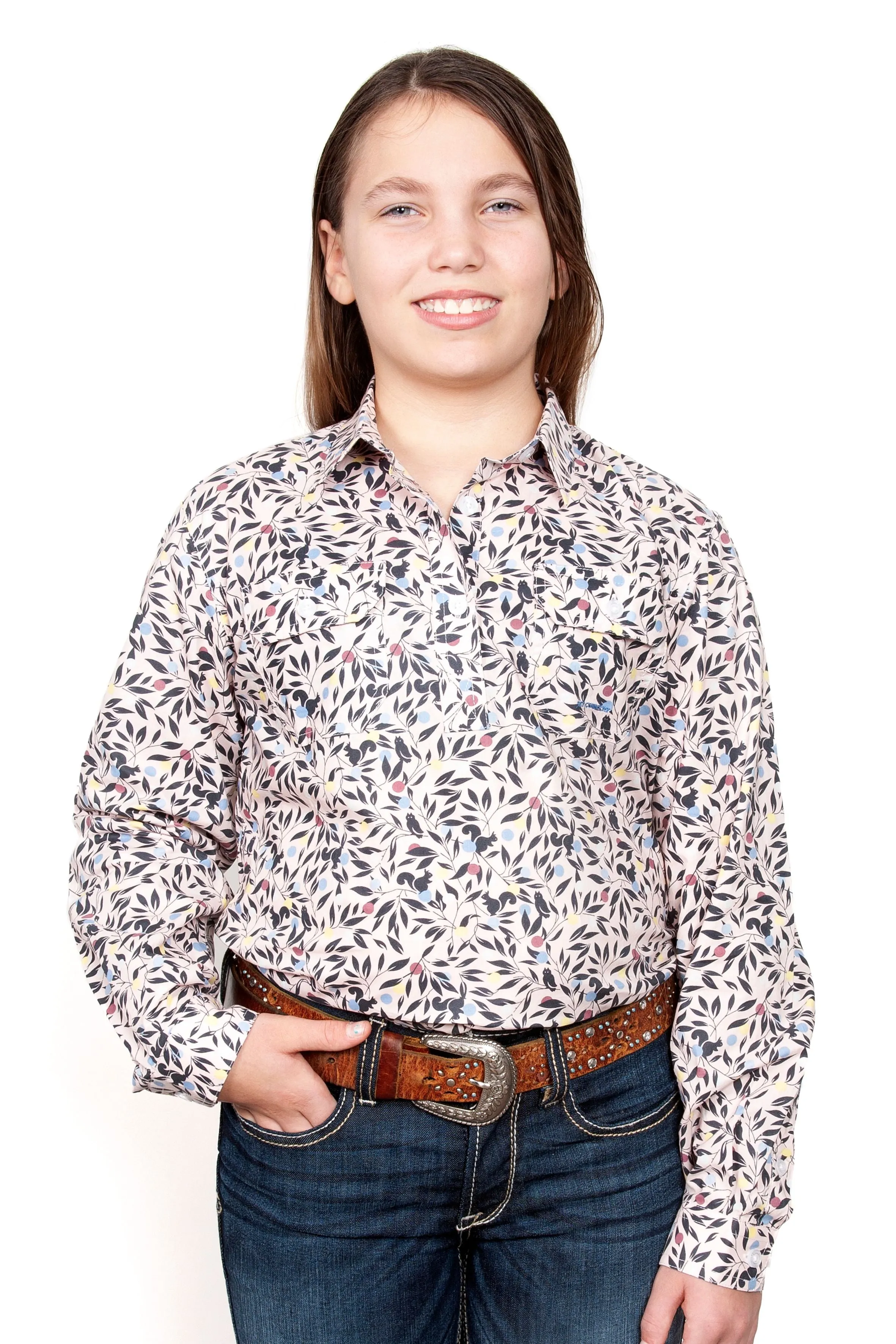 GWLS2038 Just Country Girls Harper Shirt Pink Floral