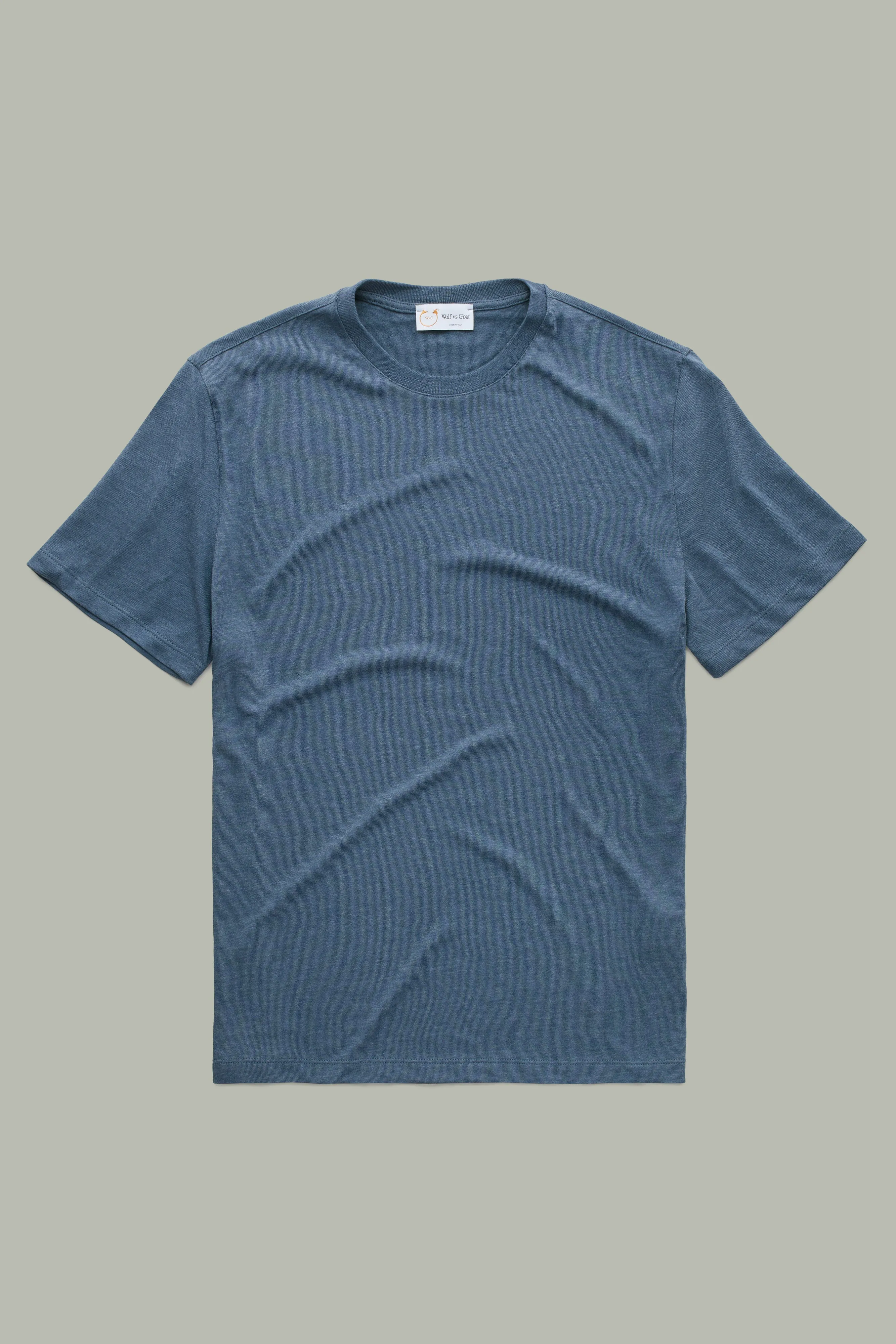 Heavyweight Short Sleeve Bamboo Sorona Jersey Crewneck Navy