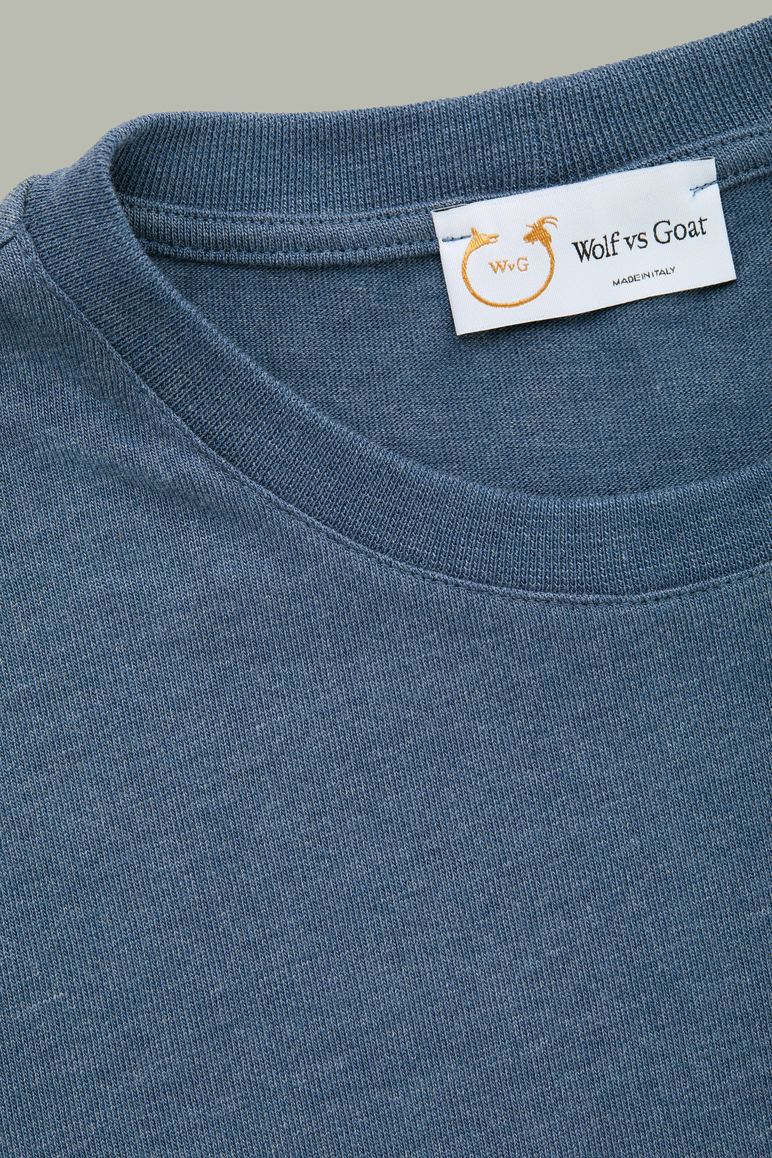 Heavyweight Short Sleeve Bamboo Sorona Jersey Crewneck Navy