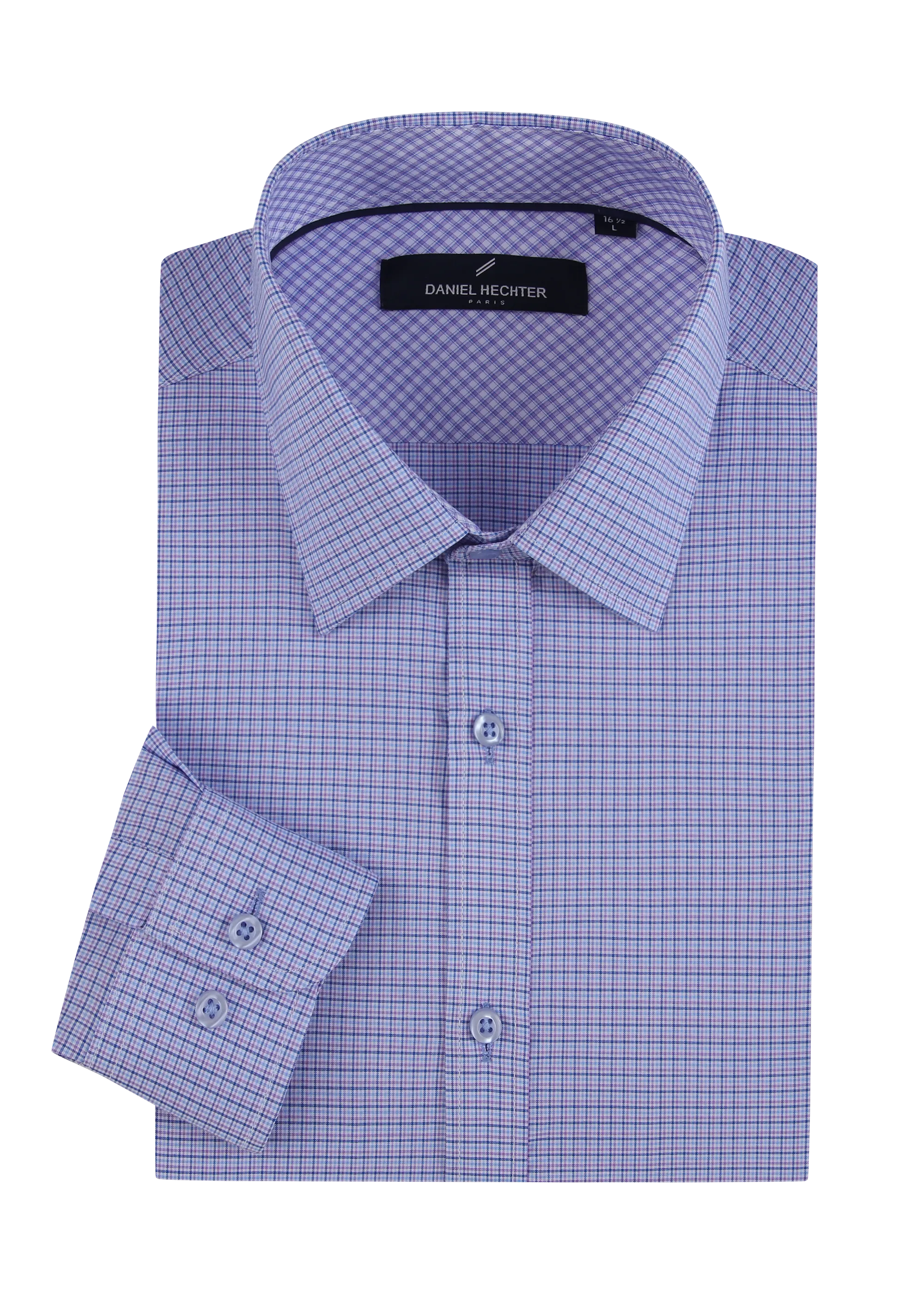 Hechter Paris Micro Check Slim Fit Dress Shirt