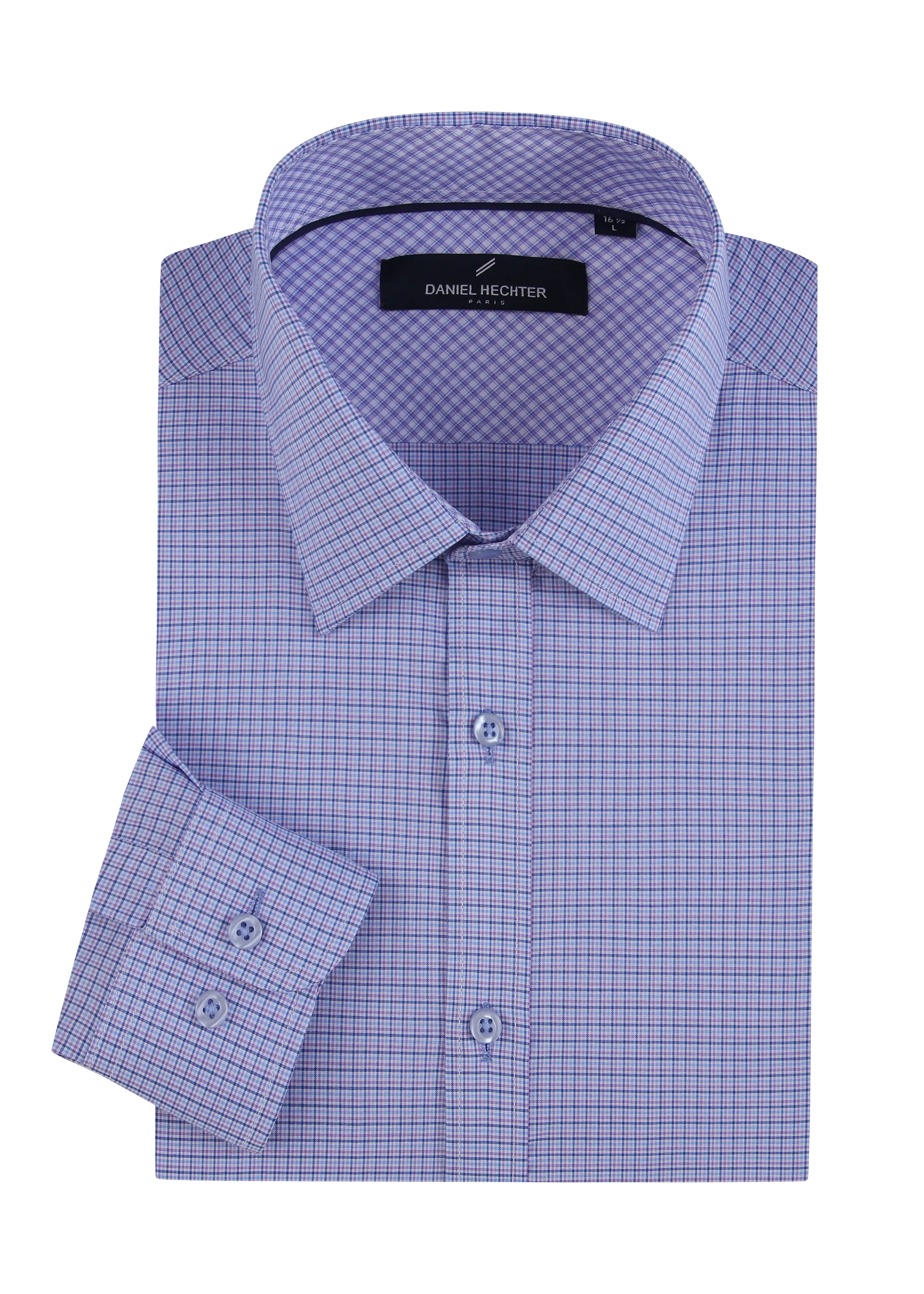 Hechter Paris Micro Check Slim Fit Dress Shirt