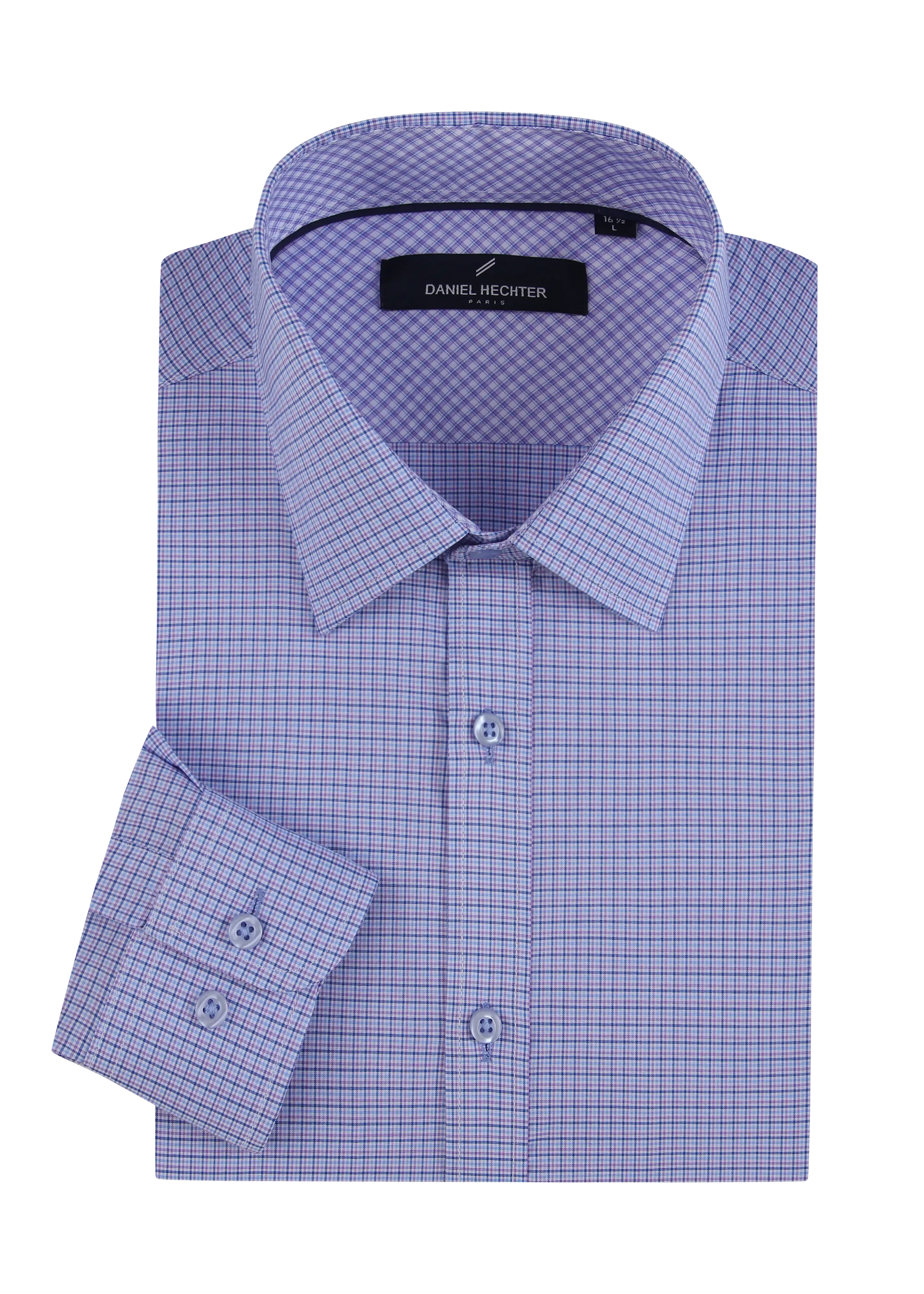 Hechter Paris Micro Check Slim Fit Dress Shirt