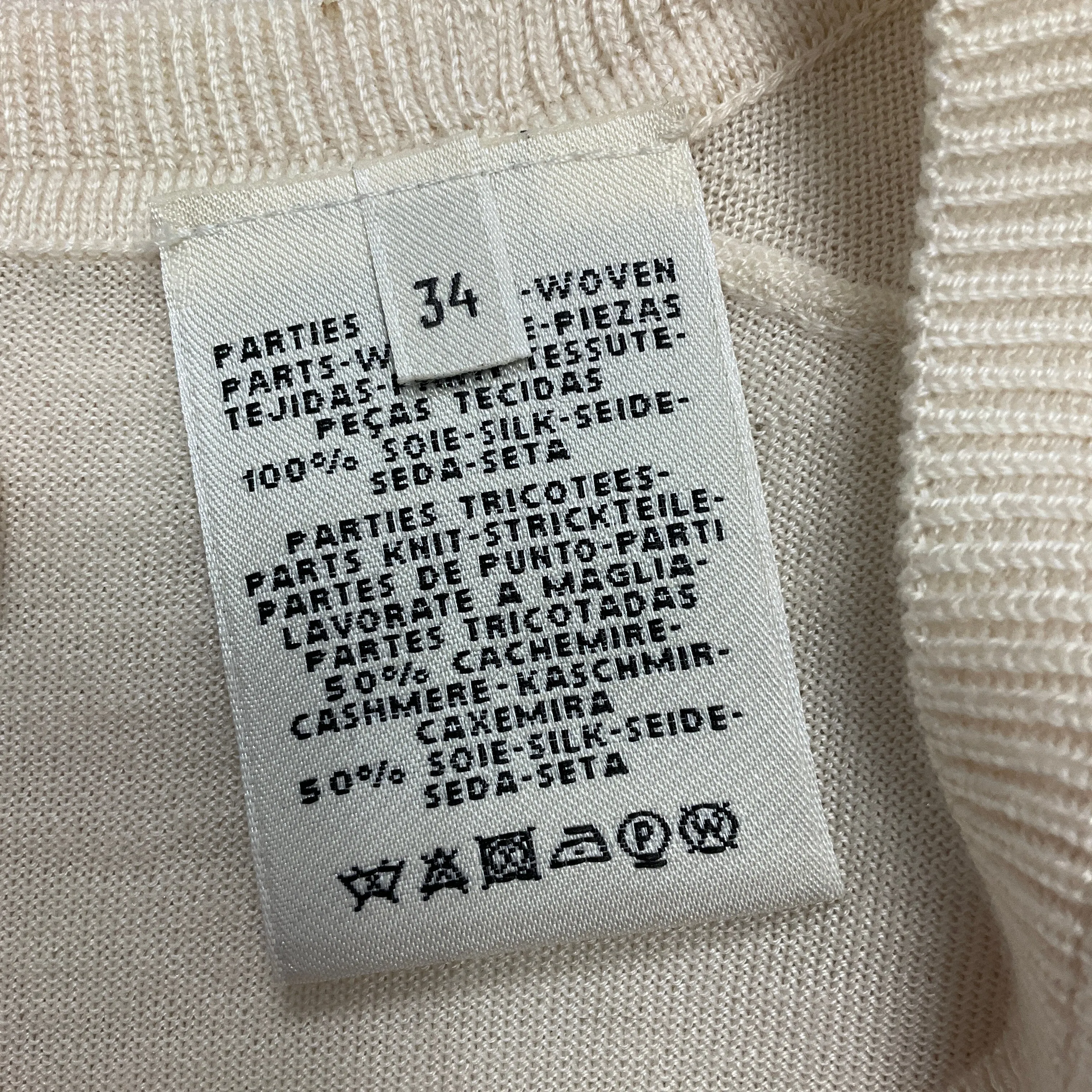 Hermes Ivory / Orange Scarf Print Short Sleeved Knit Sweater