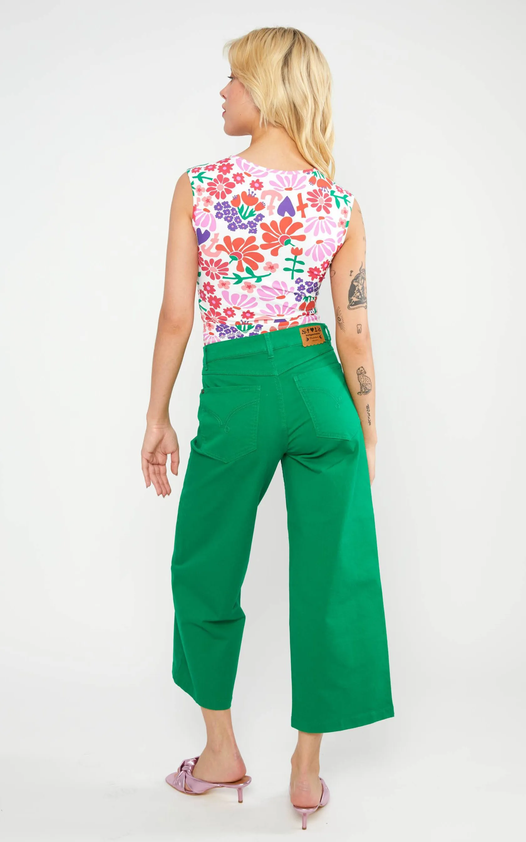 High Waist Culotte Everything In My Green Serenade