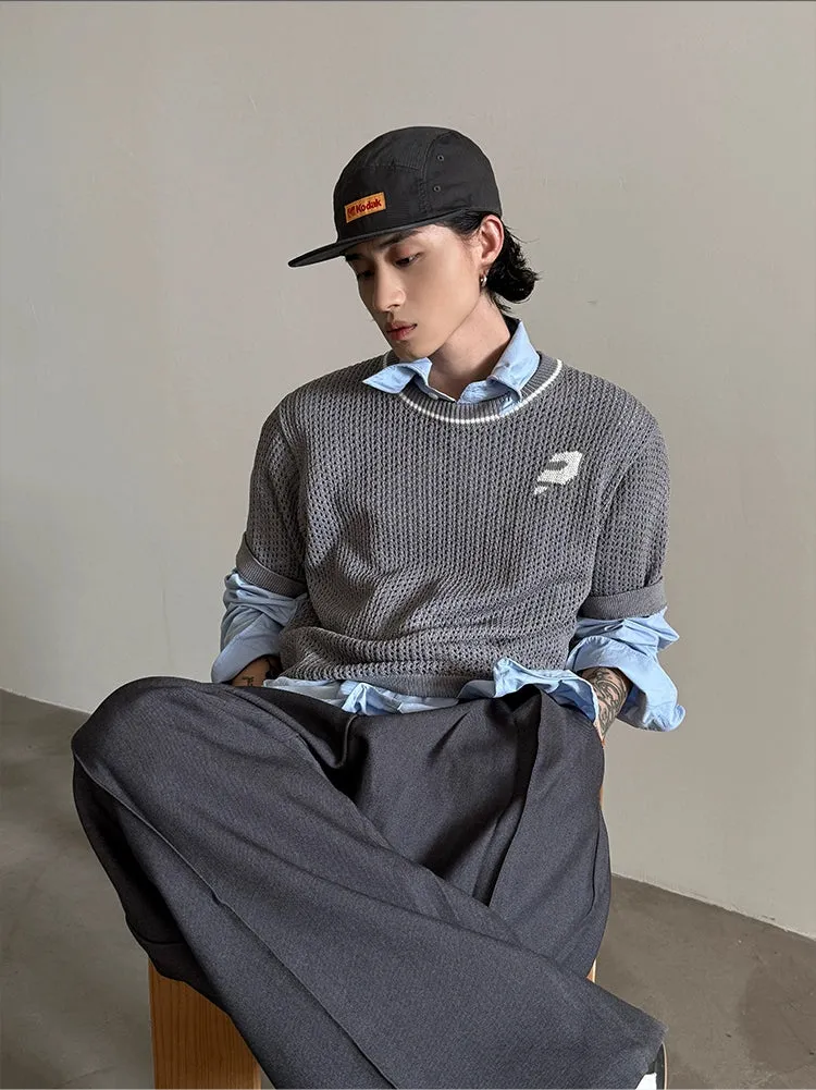 Hollow Short-sleeved Sweater