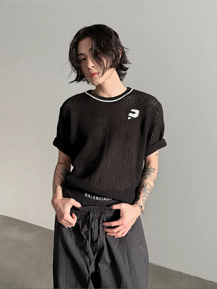 Hollow Short-sleeved Sweater