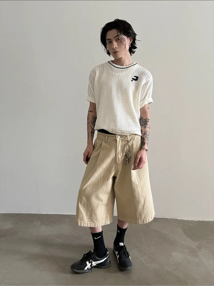 Hollow Short-sleeved Sweater