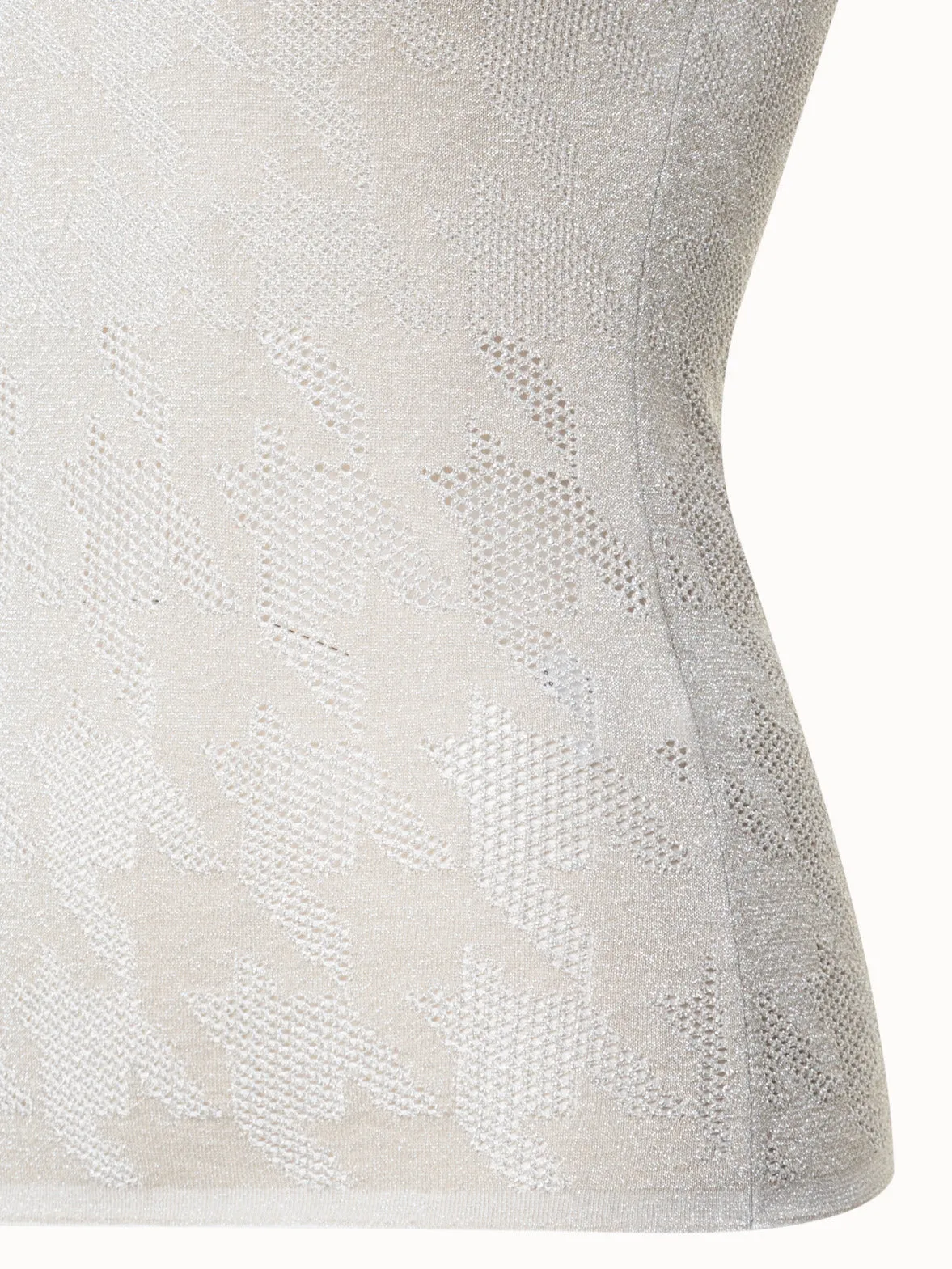 Houndstooth Jacquard Knit Tank Top
