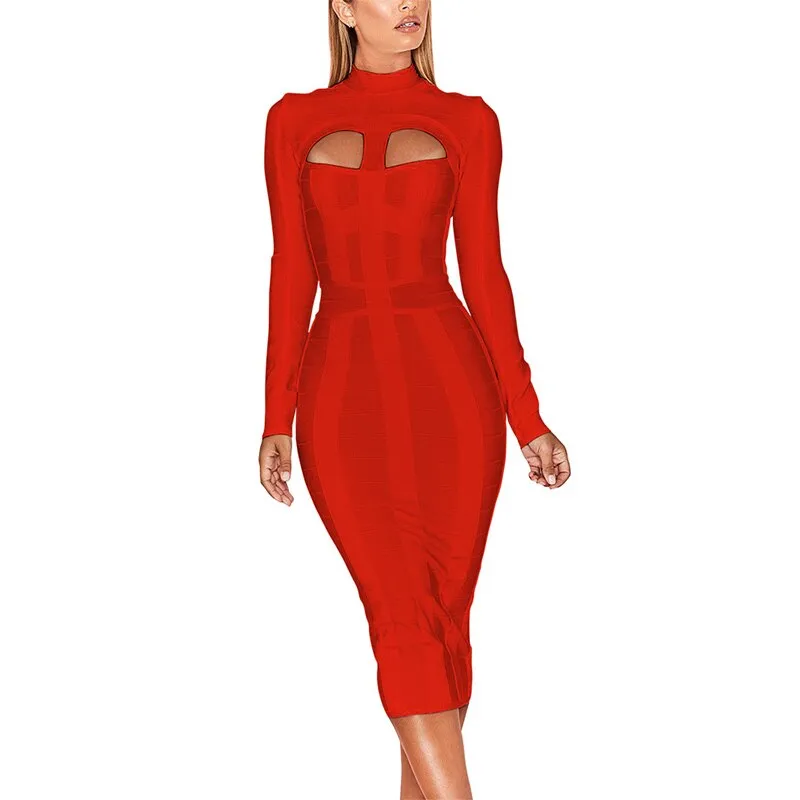 HQBORY Winter Knitted Long Sleeves Dress