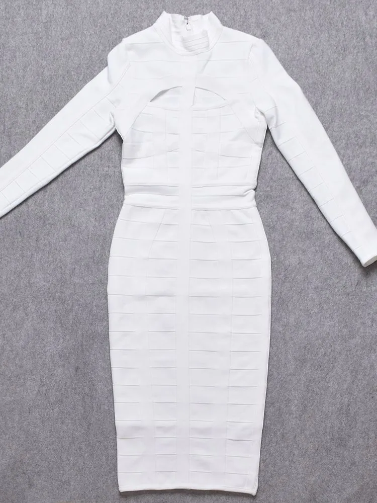 HQBORY Winter Knitted Long Sleeves Dress