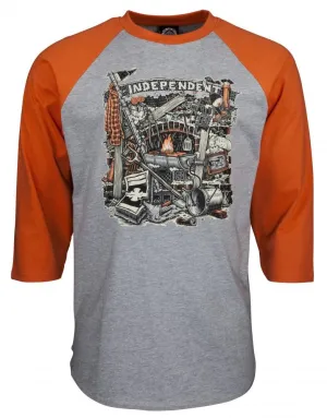 Independent Top Crust Baseball Top - Rust / Dark Heather