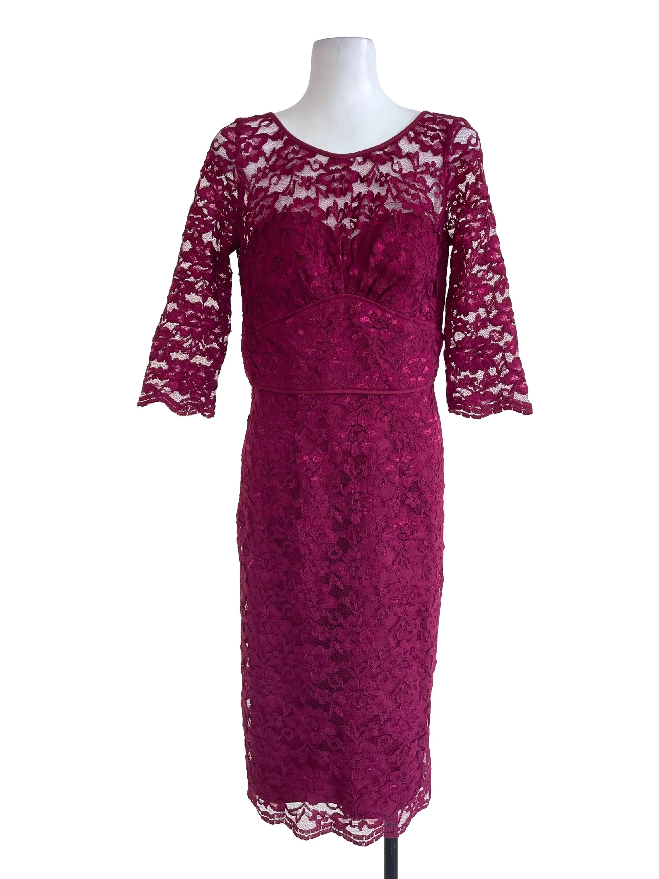 Jam Red Lace Sheath Dress