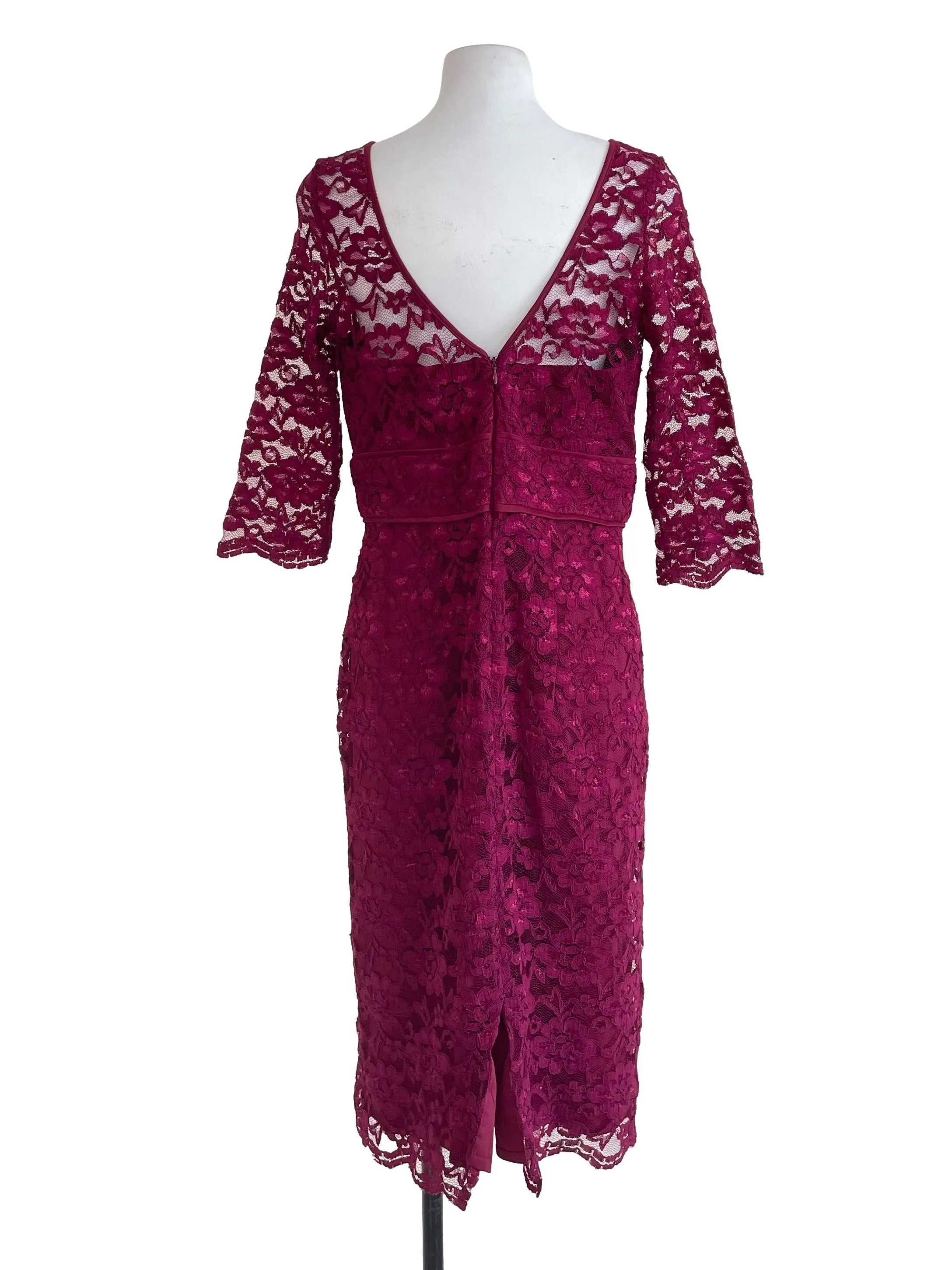 Jam Red Lace Sheath Dress