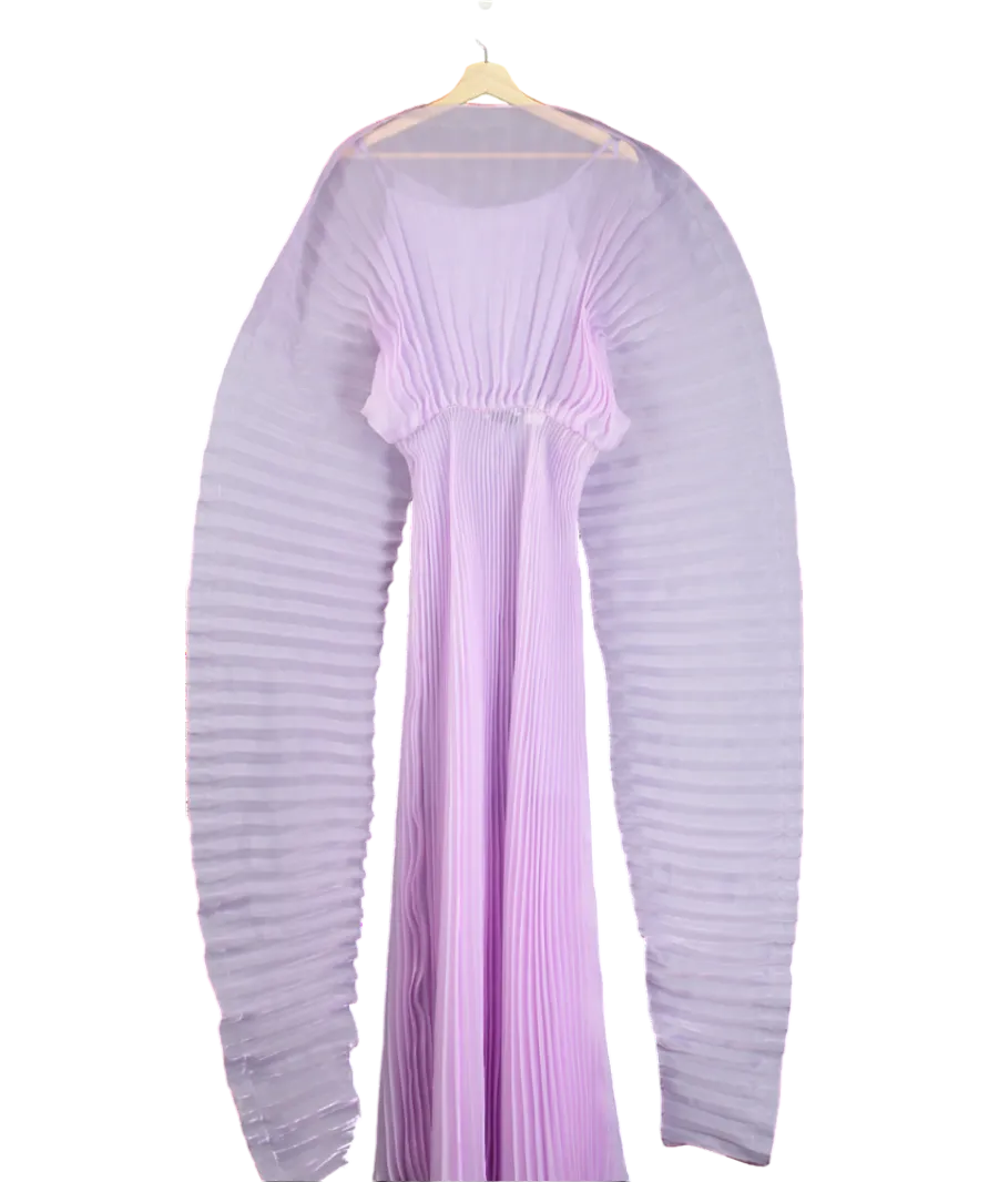J'amemme Purple Alisha Pleated Dress UK XS