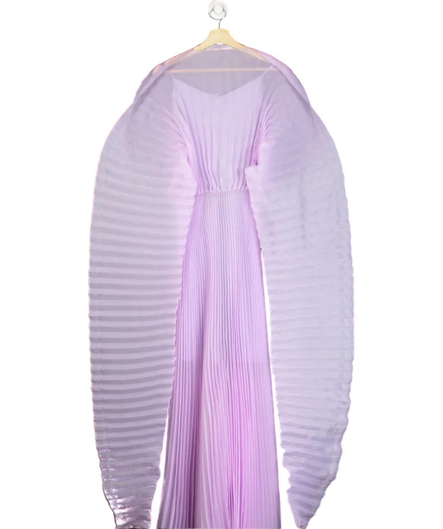 J'amemme Purple Alisha Pleated Dress UK XS
