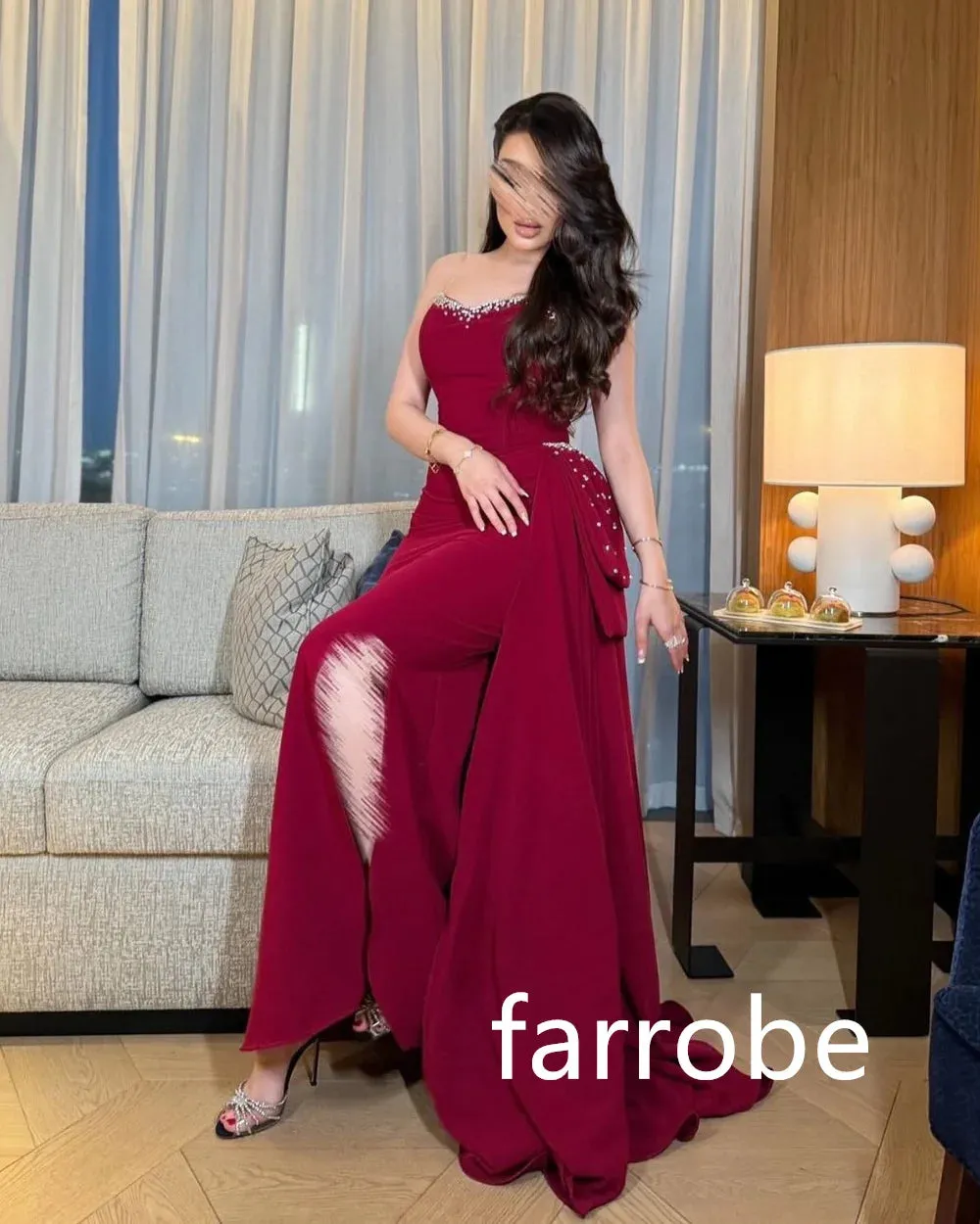 JazzHer Customized Fashion Jersey Pleat Sheath Sequined Sweetheart Midi Dresses Homecoming Dresses Classic Exquisite Modern Style Pastro (PRE-ORDER)