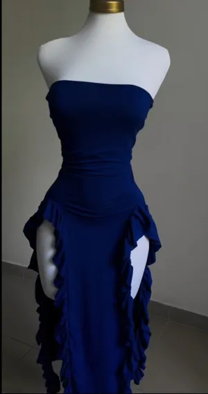 JazzHer th Birthday Sheath Strapless Royal Blue Homecoming Dresses Short Mini Party Dress (PRE-ORDER)
