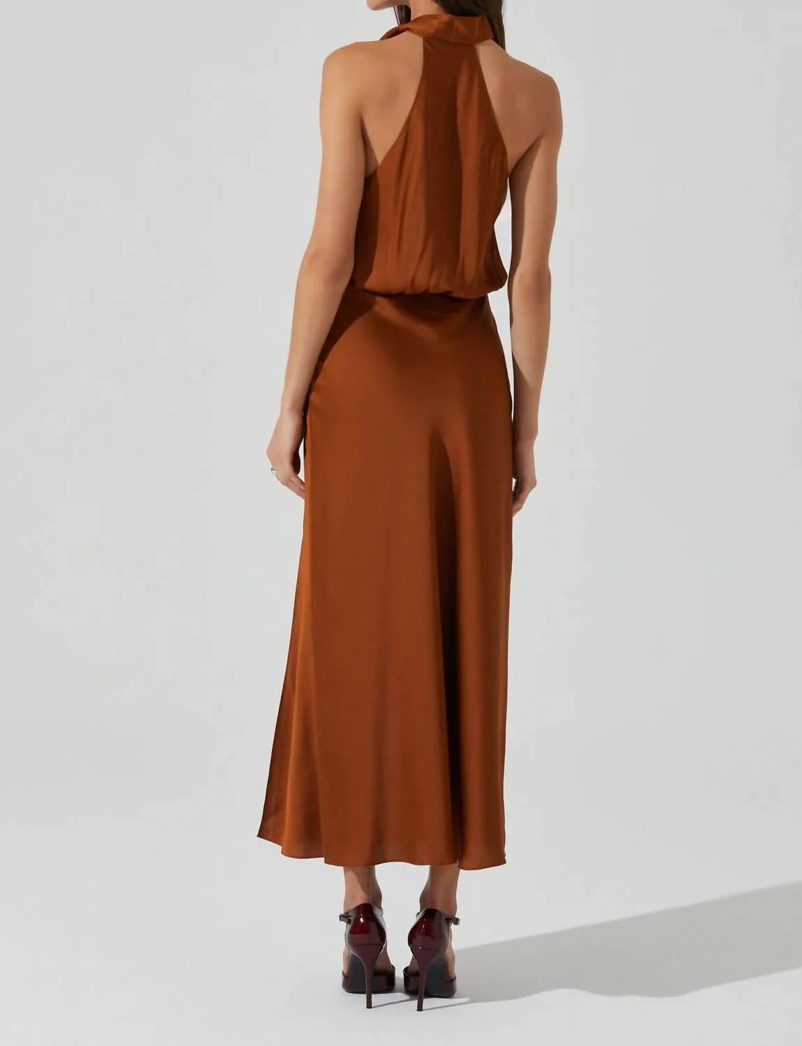 Jelyn Satin Midi Dress