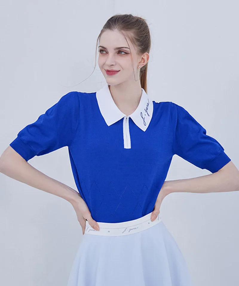 J.Jane Vivid Color Half Sleeve Knit - Blue