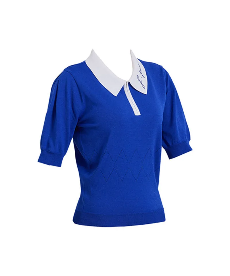 J.Jane Vivid Color Half Sleeve Knit - Blue