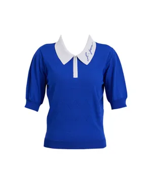 J.Jane Vivid Color Half Sleeve Knit - Blue