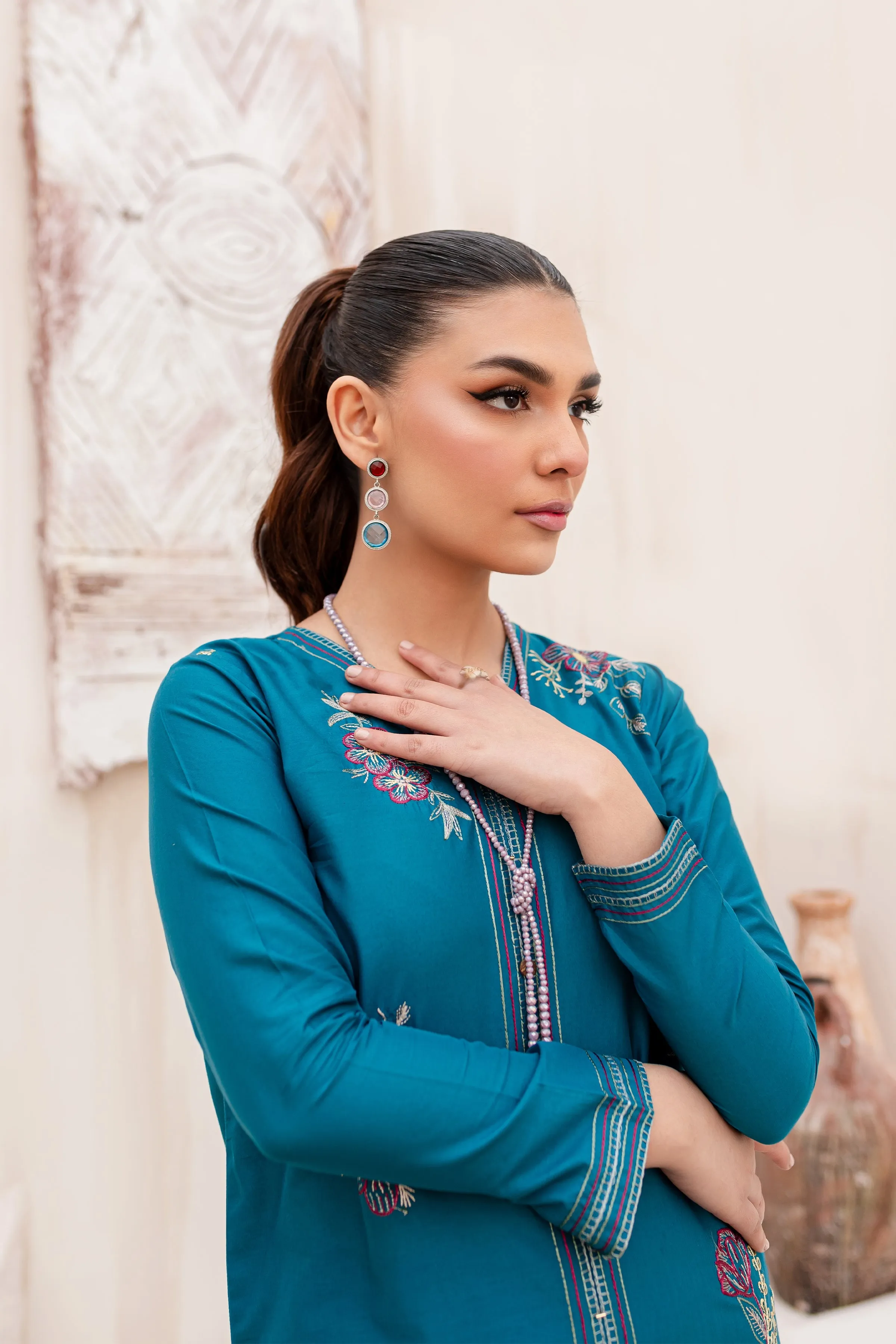 Jordy 2Pc - Embroidered Lawn Dress