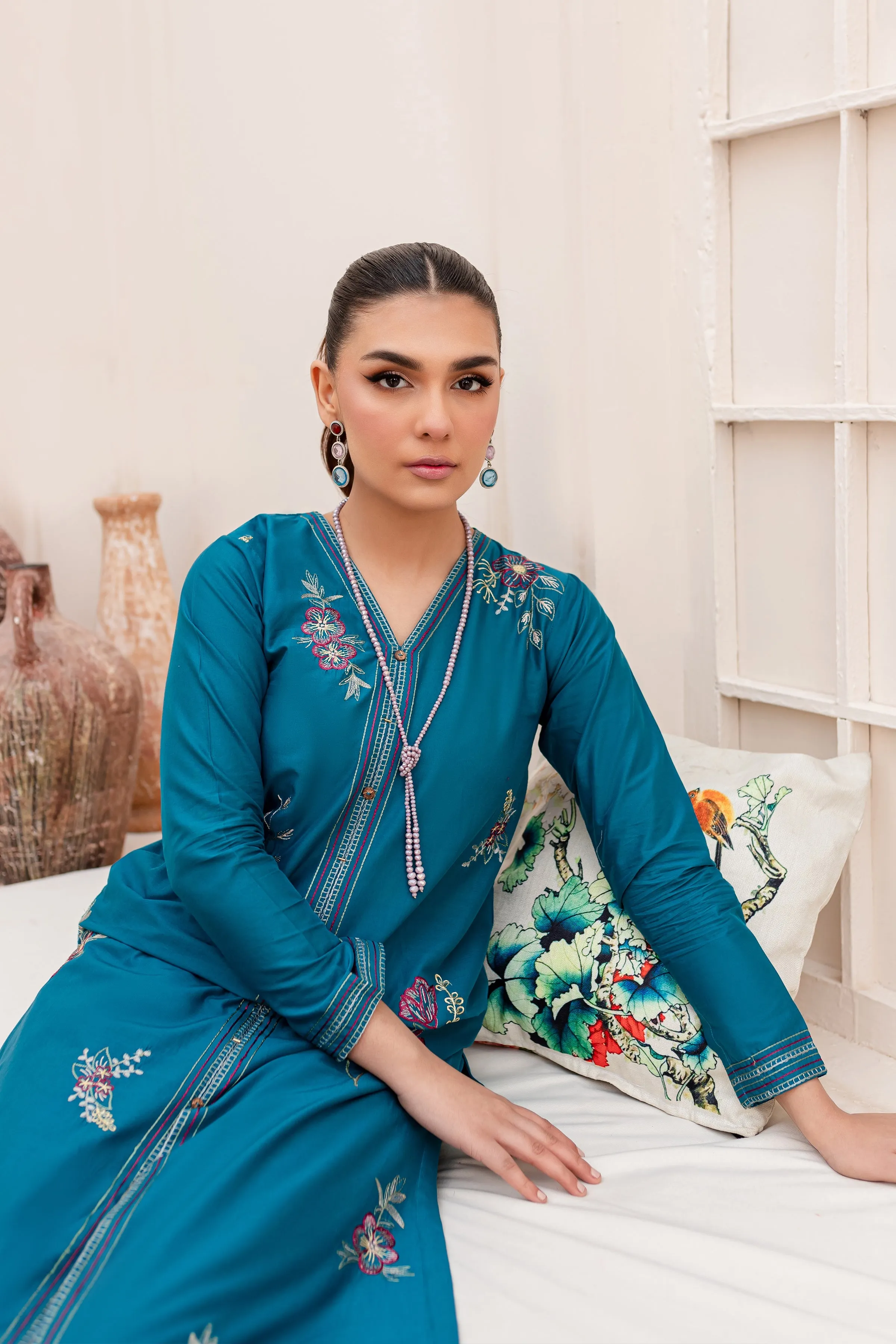 Jordy 2Pc - Embroidered Lawn Dress
