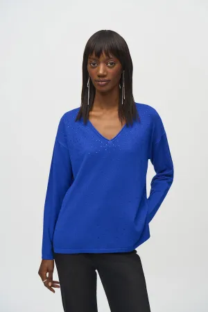 Joseph Ribkoff Sweater Knit V-Neck Pullover Jr244923