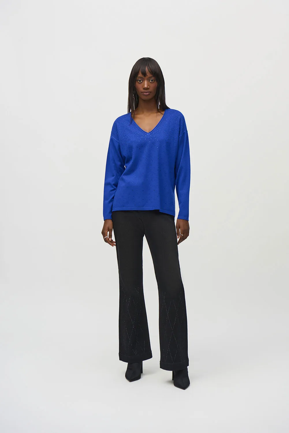 Joseph Ribkoff Sweater Knit V-Neck Pullover Jr244923