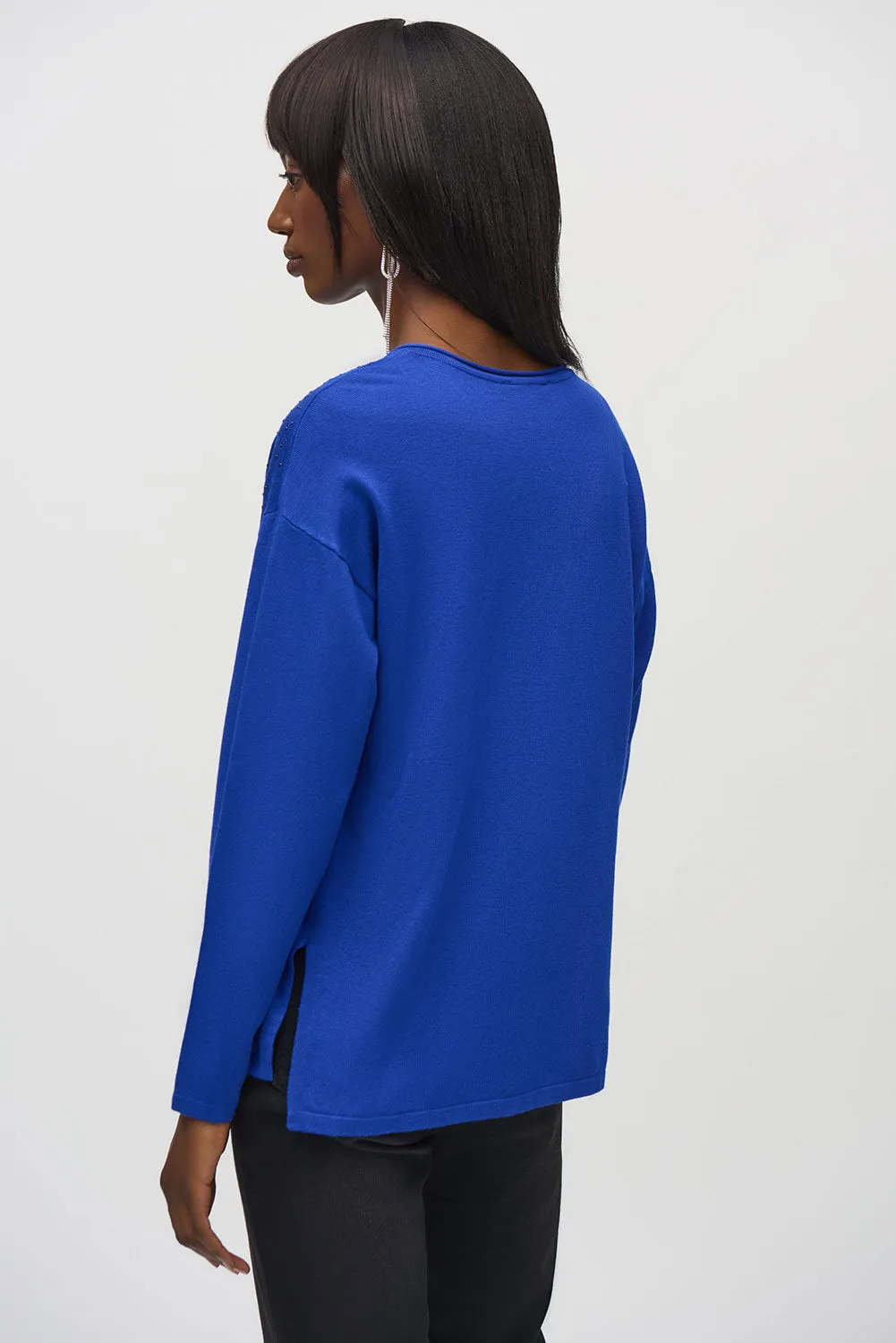Joseph Ribkoff Sweater Knit V-Neck Pullover Jr244923