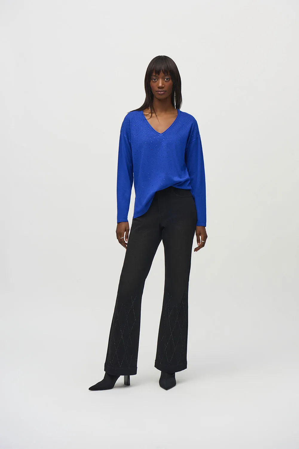 Joseph Ribkoff Sweater Knit V-Neck Pullover Jr244923