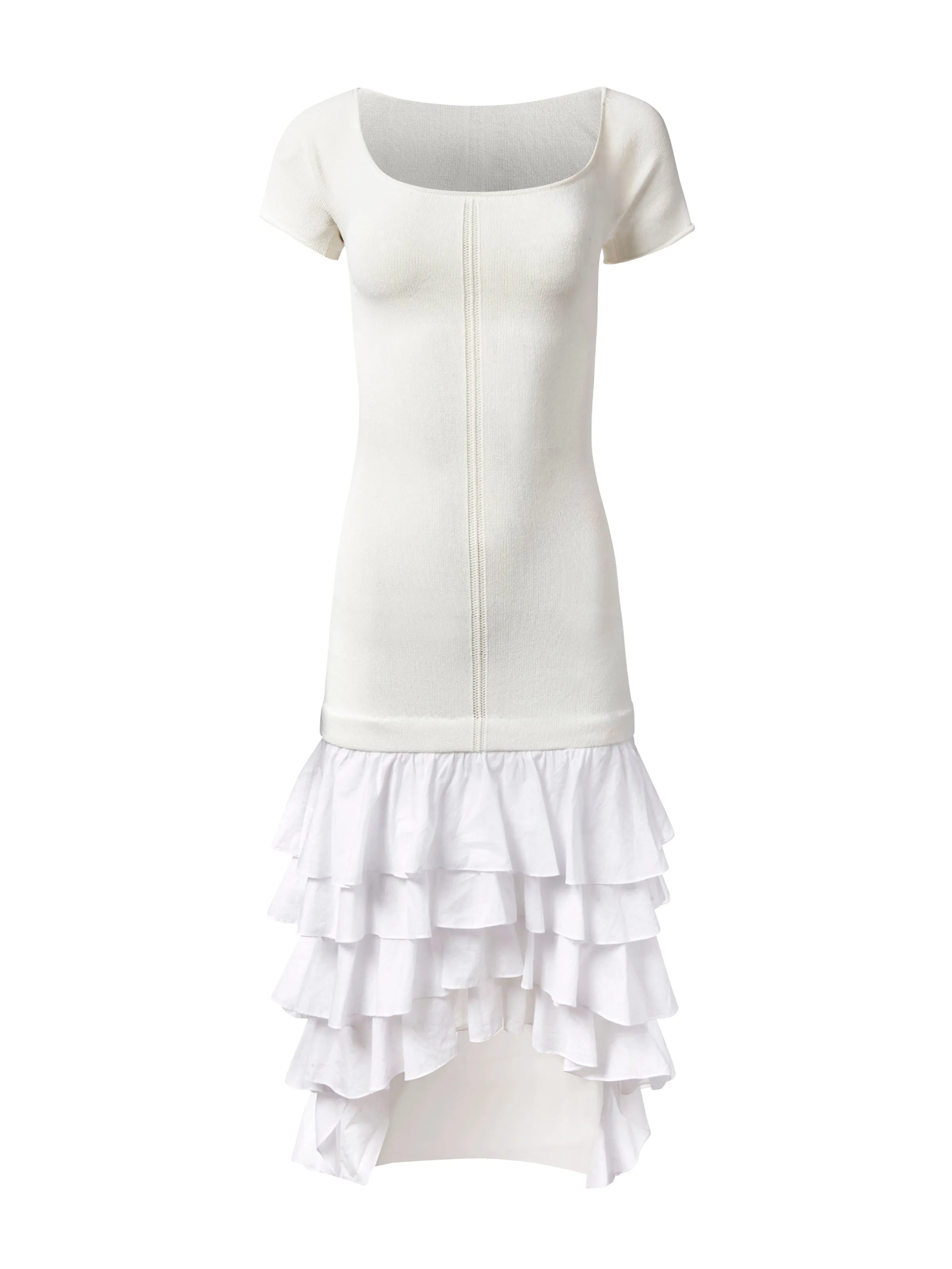 Knit Cotton Dress in Ivory