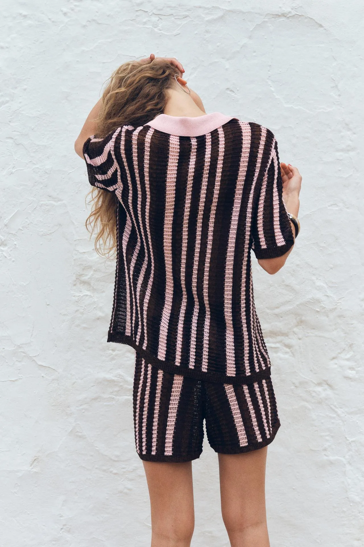 Knit polo sweater