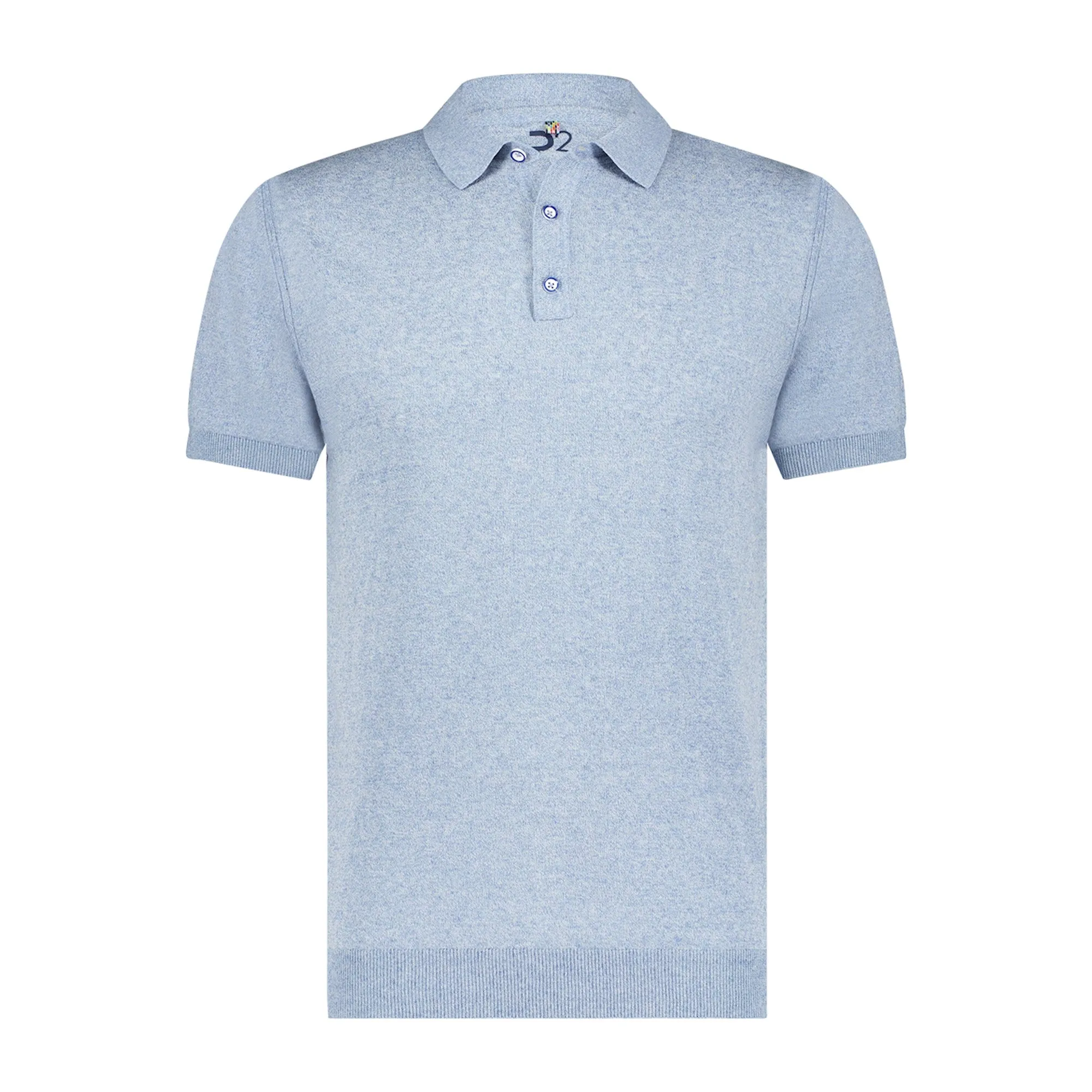Knitted linen/cotton blend polo
