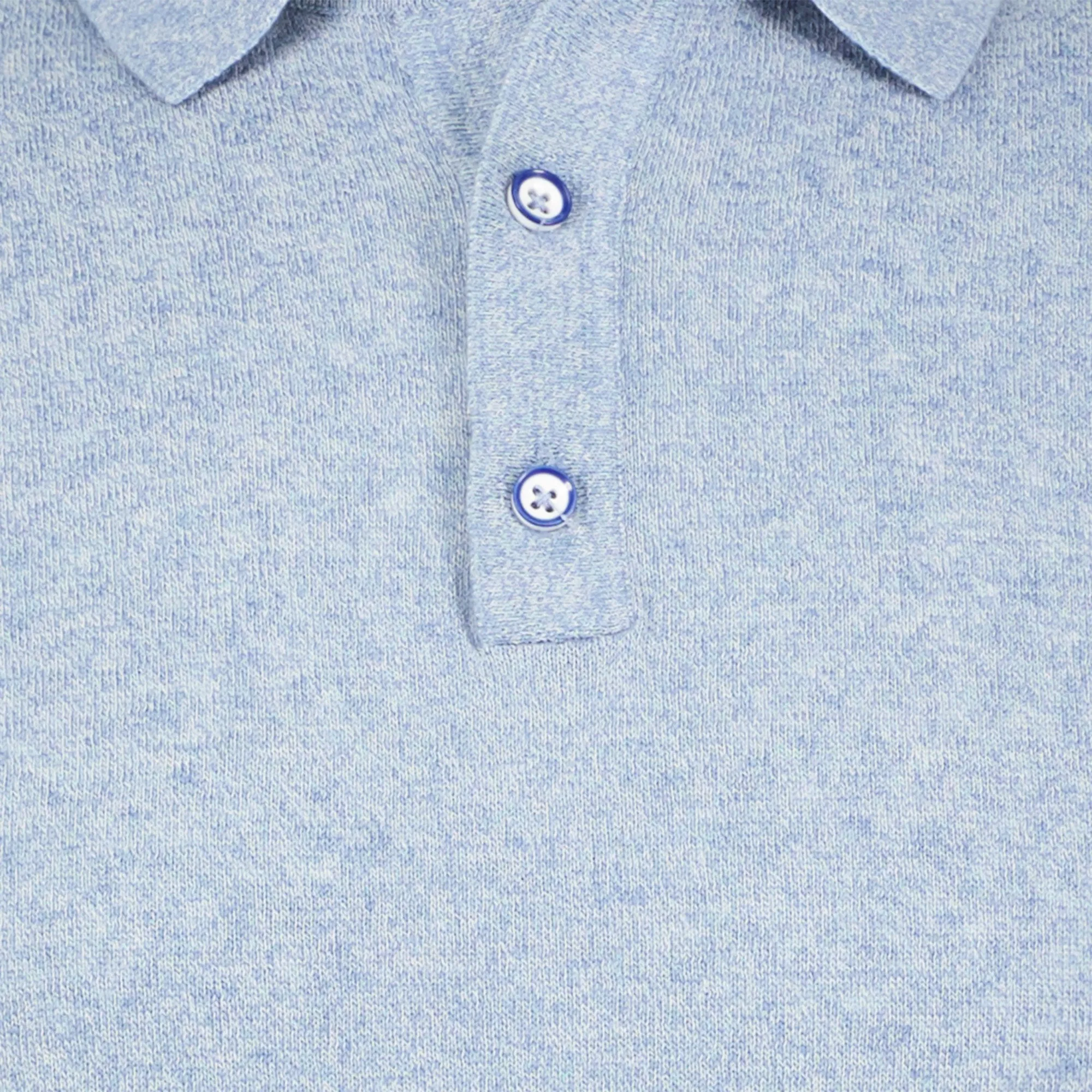 Knitted linen/cotton blend polo