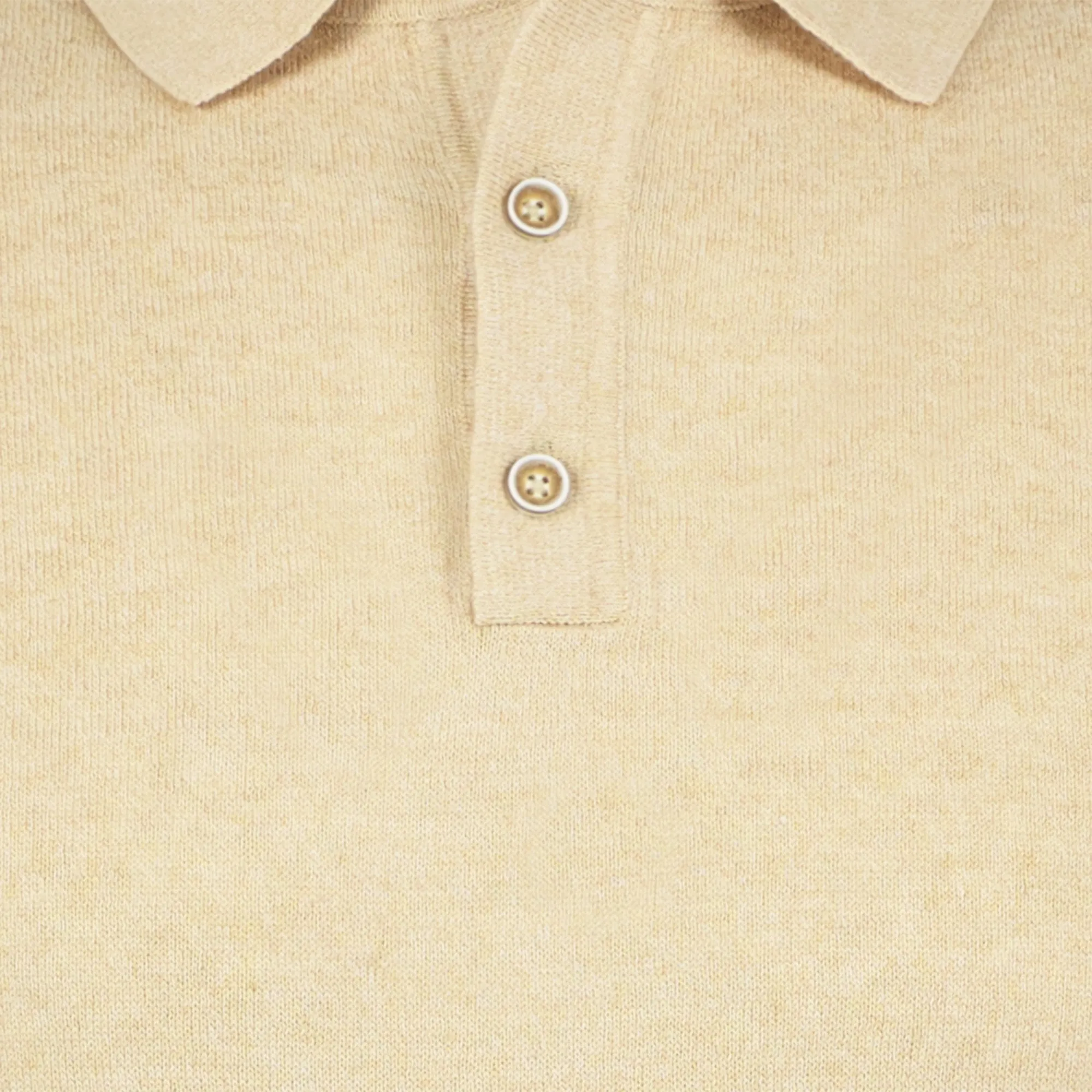 Knitted linen/cotton blend polo