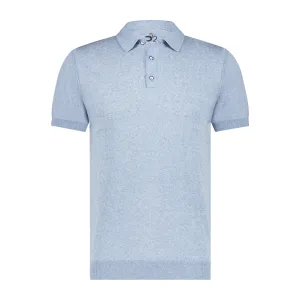 Knitted linen/cotton blend polo