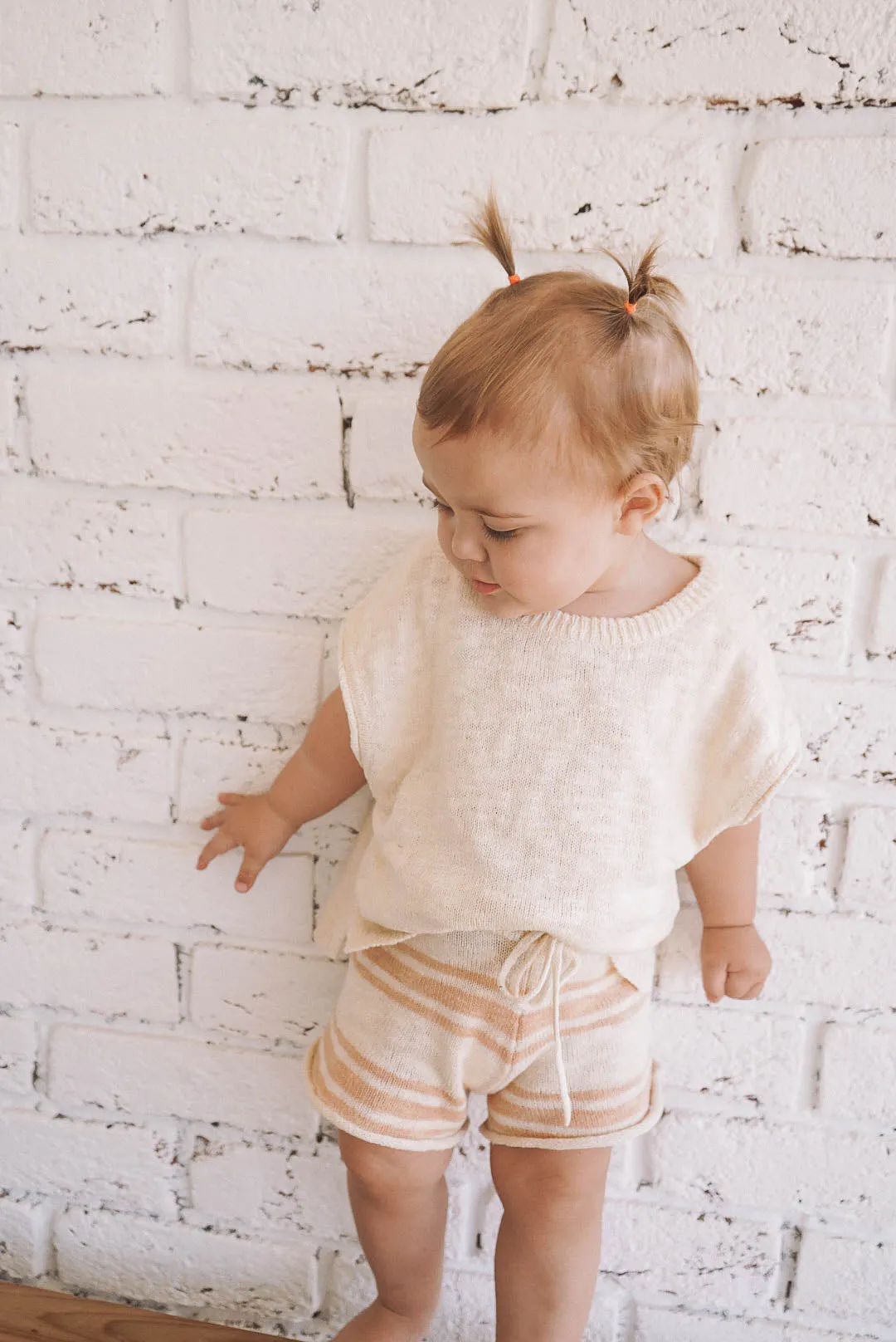 Kori Slub Cotton Shorts | Peach