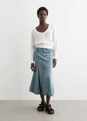 Lace Low O-Neck Cardigan