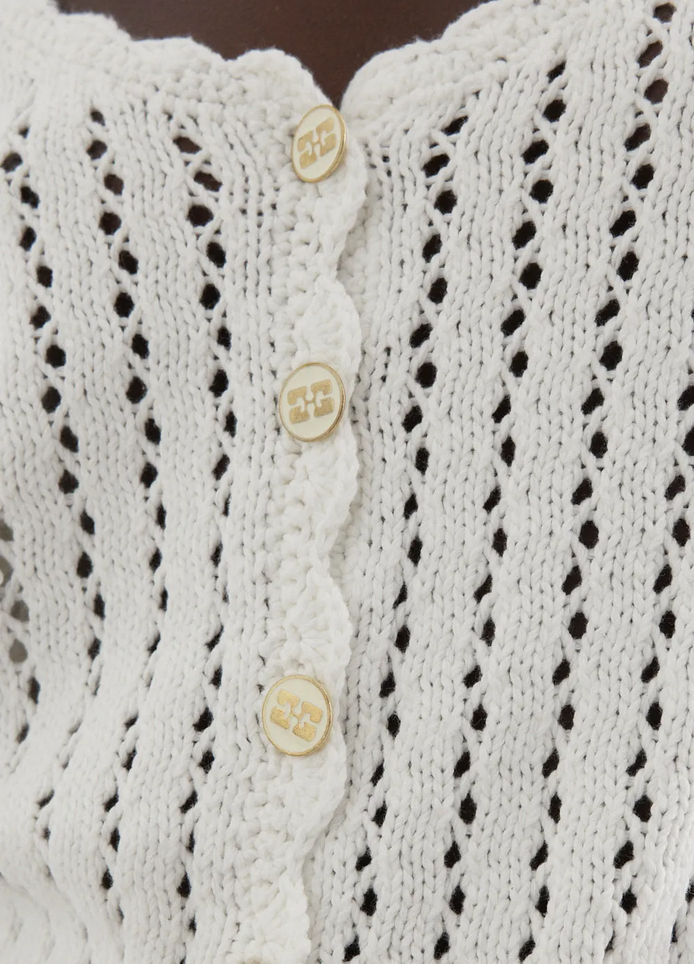 Lace Low O-Neck Cardigan