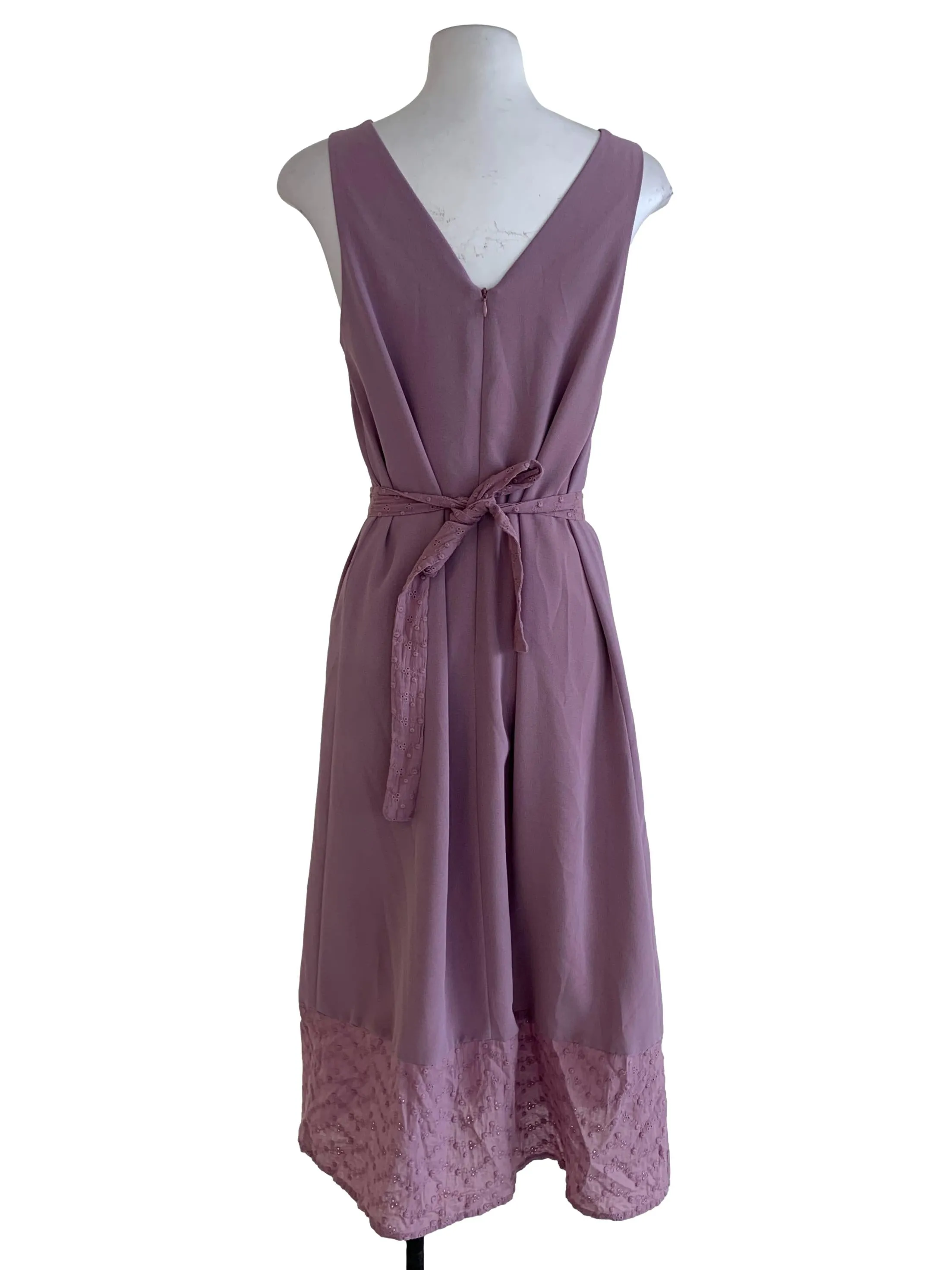 Lavender Plain Sheath Dress