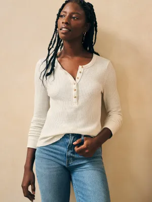 Legend Apres Waffle Henley - Egret