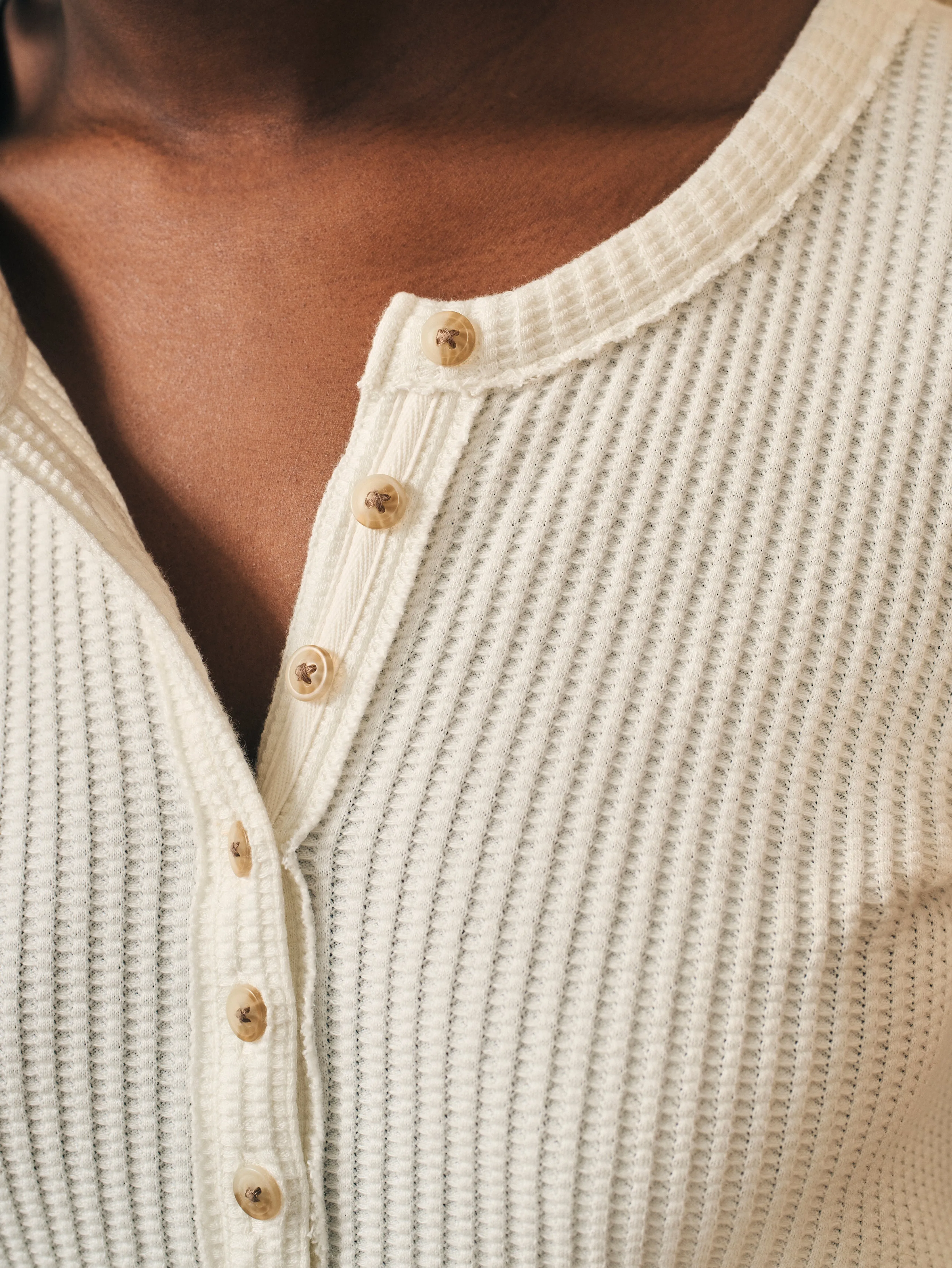 Legend Apres Waffle Henley - Egret