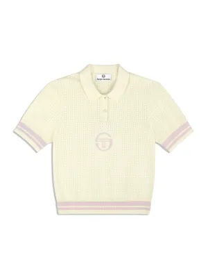 Leila Knit Polo- Gardenia