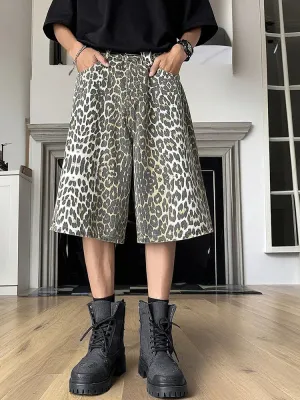 Leopard Print Baggy Shorts
